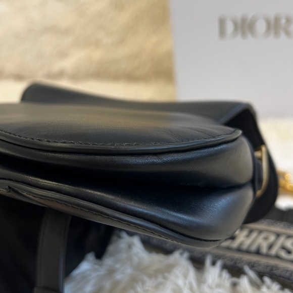 Authentic Christian Dior Mini Saddle bag in Black Calfskin Leather - Picture 10 of 14
